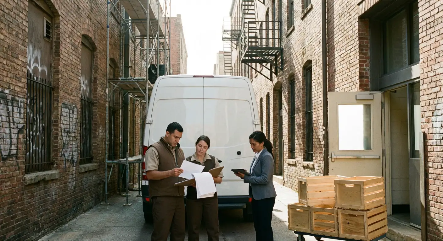 Brentwood alley delivery access and clearance check