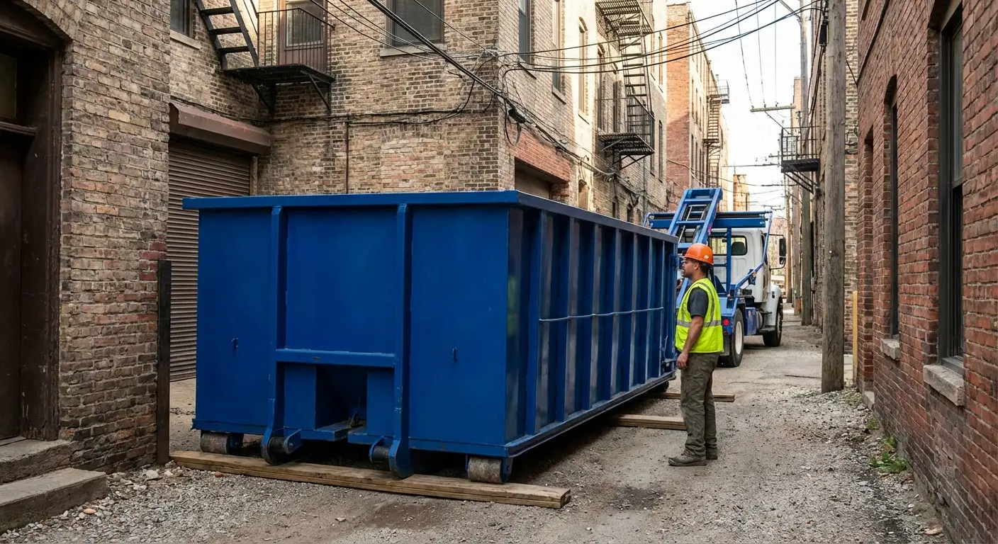 Narrow alley access challenges in Brentwood