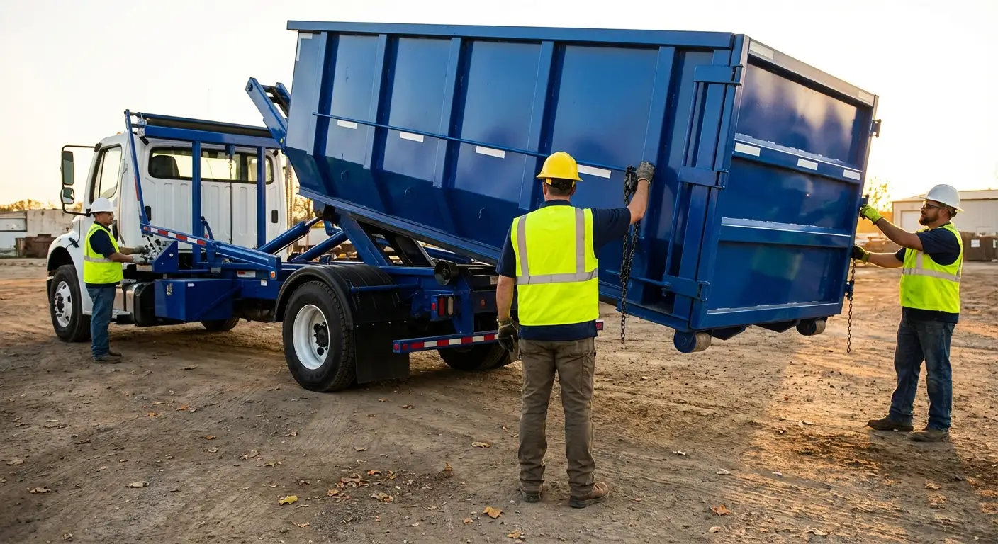 Commercial debris containment dumpster in Brentwood, CA