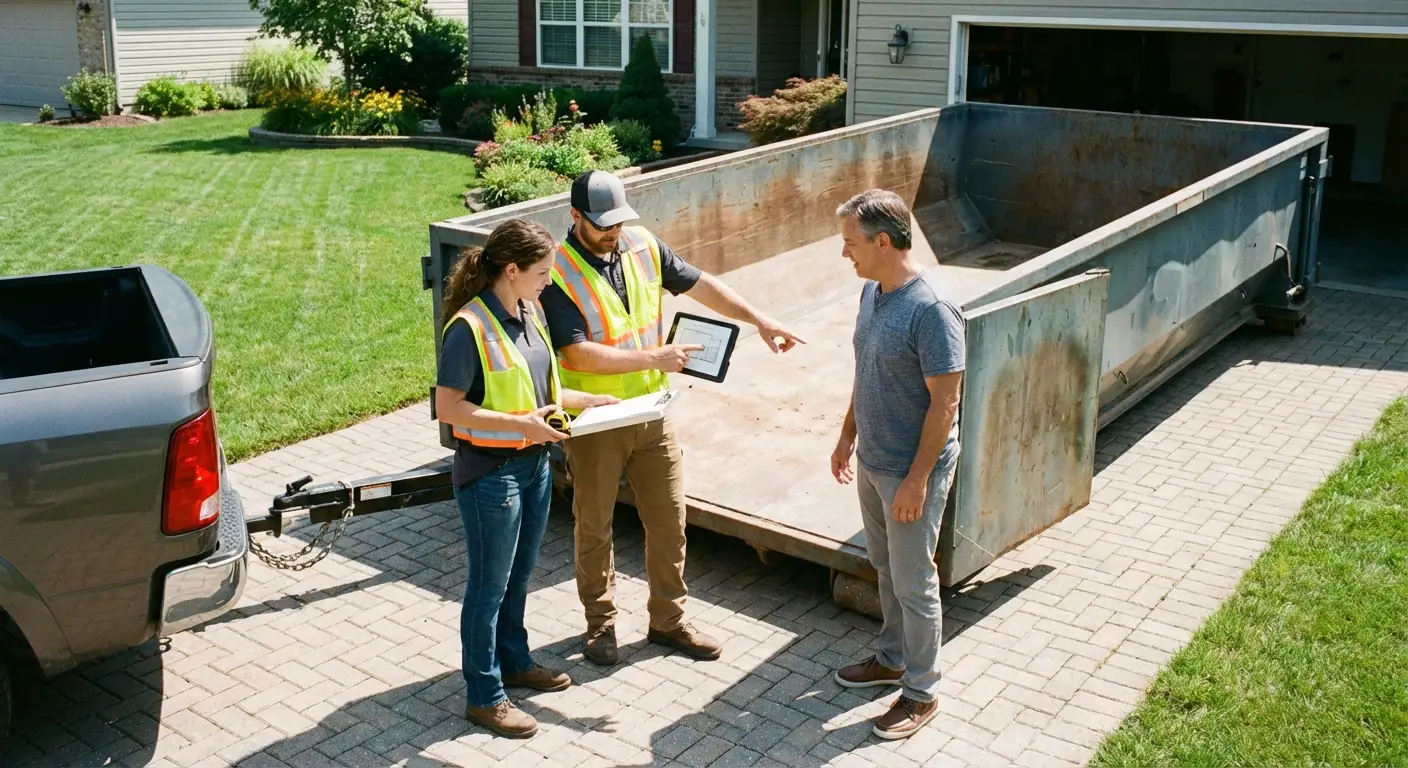10 Yard Dumpster Rental Process in Brentwood, CA