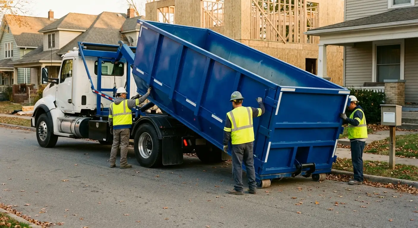 Construction dumpster delivery and waste management in Brentwood