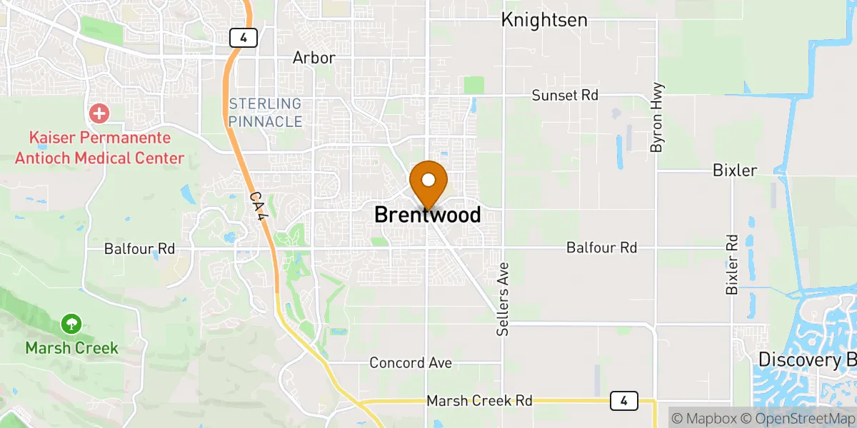  neighborhood map in Brentwood, CA